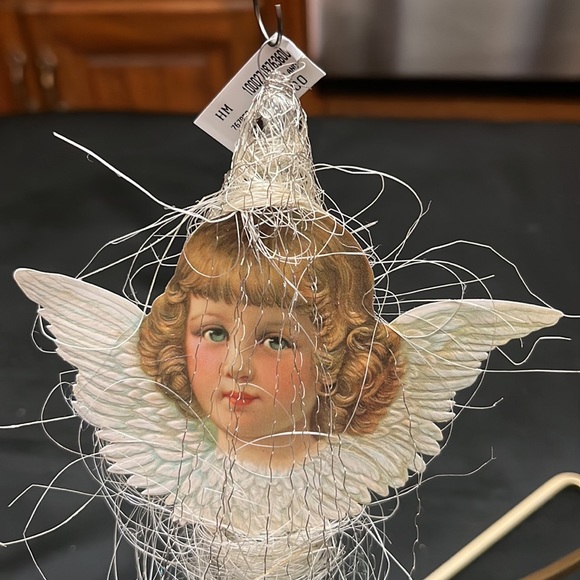 NWT Gorgeous and Unique Pair of Holiday Angel Ornaments. Hand Blown. Polish. - Picture 2 of 13
